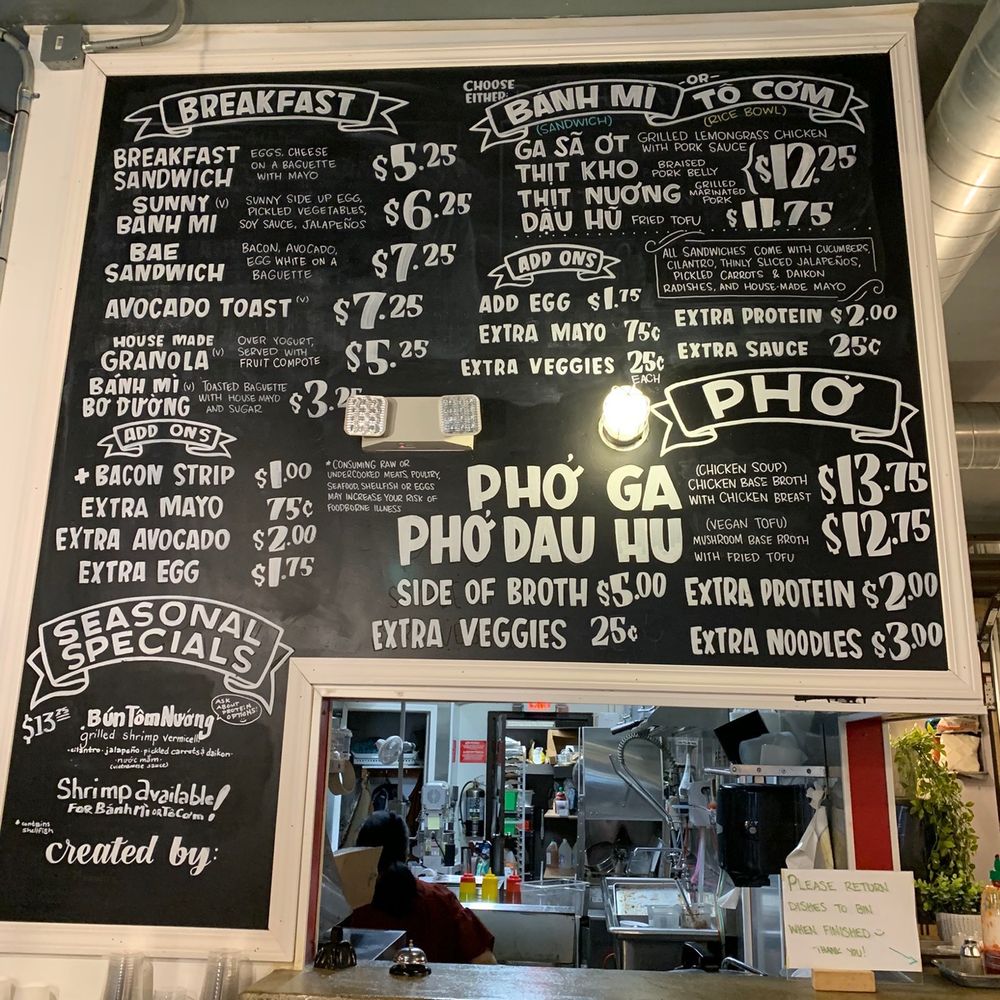 Ineffable Ca Phe - Menu board - Vietnamese Near Me - Pittsburgh, Pennsylvania
