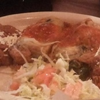 Rito's Mexican Restaurant - Close up of the Casa del Mar - shrimp and rice with lettuce and some enchiladas - Mexican Near Me - Aurora, Illinois