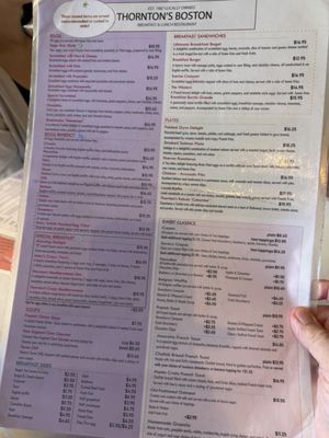 Menu photo 1 Thornton's Restaurant Boston, MA