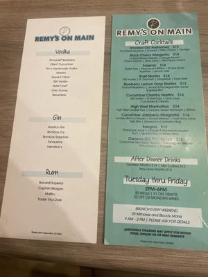 Menu photo 2 Remy’s on Main Bradenton, FL Menu photo 2 Remy’s on Main Bradenton, FL