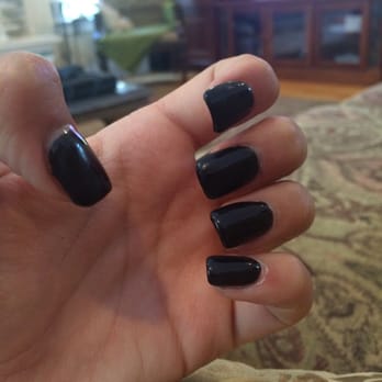 E & K Nails - after I asked for almond I got this cut which is not nice and hurts - Nail Salons Near Me - New Windsor, New York