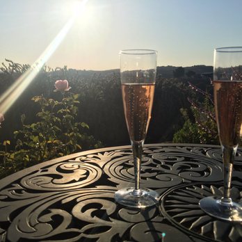 The Canyon Villa - Amazing view from our room's private patio. Enjoying our complimentary champagne. - Bed & Breakfast Near Me - Paso Robles, California The Canyon Villa - Amazing view from our room's private patio. Enjoying our complimentary champagne. - Bed & Breakfast Near Me - Paso Robles, California