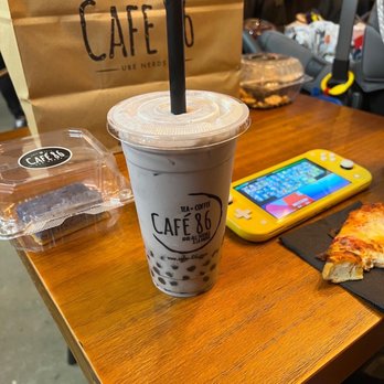 Cafe 86 - Ube Milk Tea was well loved by my son. - Desserts Near Me - Union City, California Cafe 86 - Ube Milk Tea was well loved by my son. - Desserts Near Me - Union City, California