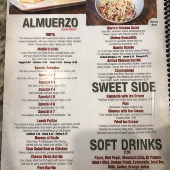 Maria's Mexican Grill - LUNCH MENU - Mexican Near Me - Charleston, South Carolina Maria's Mexican Grill - LUNCH MENU - Mexican Near Me - Charleston, South Carolina
