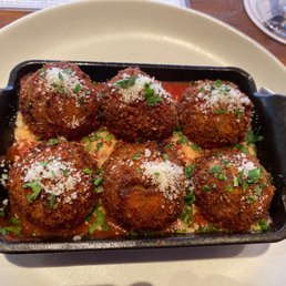 Arancini - so delish w mushroom risotto. Arancini - so delish w mushroom risotto.