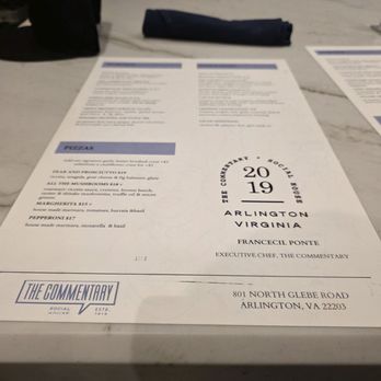 The Commentary - Menu - Bars Near Me - Arlington, Virginia The Commentary - Menu - Bars Near Me - Arlington, Virginia
