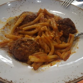 La Luce - CASARECCE con POLPETTE Pork and Veal Meatballs, Tomato, Reggiano -- best meatballs I've ever tasted! - Italian Near Me - Orlando, Florida La Luce - CASARECCE con POLPETTE Pork and Veal Meatballs, Tomato, Reggiano -- best meatballs I've ever tasted! - Italian Near Me - Orlando, Florida