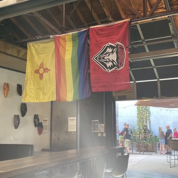 Juno - Main indoor area looking out at patio. - Breweries Near Me - Albuquerque, New Mexico