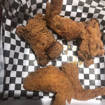 Stuffd Wings - 5 Wing Pieces...the one bottom right has suffered neglect - Chicken Wings Near Me - Houston, Texas