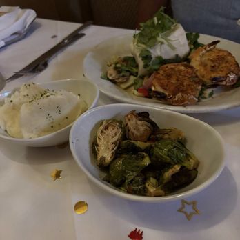 Ruth's Chris Steak House - Brussels sprouts, garlic mash potatoes,Chilean sea bass with 2 grilled shrimp - Steakhouses Near Me - Palm Desert, California Ruth's Chris Steak House - Brussels sprouts, garlic mash potatoes,Chilean sea bass with 2 grilled shrimp - Steakhouses Near Me - Palm Desert, California