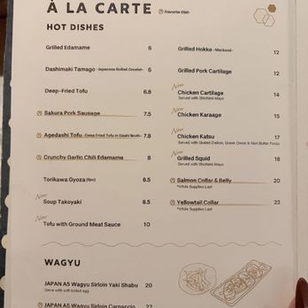Oh Banzai - menu - Japanese Near Me - Gardena, California