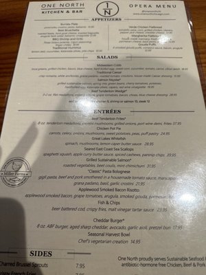 Menu photo 4 One North Kitchen & Bar Chicago, IL Menu photo 4 One North Kitchen & Bar Chicago, IL