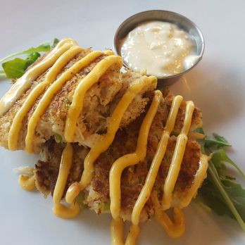 Pub Americana - Crab cakes, i dont think Chef Ramsay would approve BUT the sauce on the side saved the dish - Bars Near Me - Cocoa, Florida Pub Americana - Crab cakes, i dont think Chef Ramsay would approve BUT the sauce on the side saved the dish - Bars Near Me - Cocoa, Florida