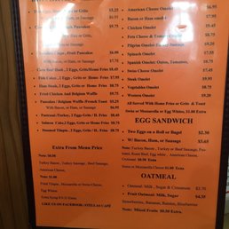 Breakfast menus