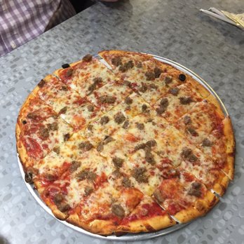 Melting Pot Pizza - Sausage pizza, half pizzazz sauce, half traditional sauce. FANTASTIC!! - Pizza Near Me - Front Royal, Virginia