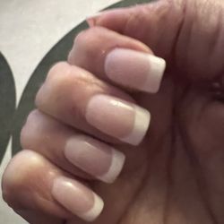 Banana Nails - Gel X French tip nails! Great art by Chloe!
