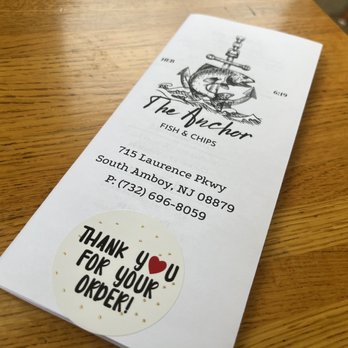 The Anchor Fish & Chips - thank you for your order - Seafood Near Me - South Amboy, New Jersey The Anchor Fish & Chips - thank you for your order - Seafood Near Me - South Amboy, New Jersey