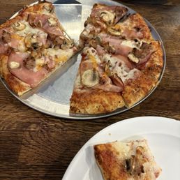 Create your own mushroom, ham & sausage
