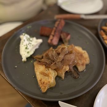 Brickwall - Pirogies w/ kielbasa - Bars Near Me - Asbury Park, New Jersey