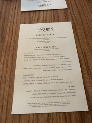 Menu photo 1 Robin Restaurant St. Louis, MO Menu photo 1 Robin Restaurant St. Louis, MO