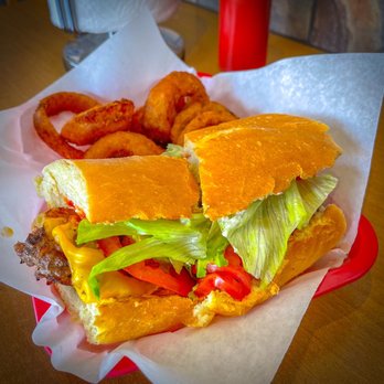Buffalo Burger Restaurant - Ultimate Burger with Onion Rings - Burgers Near Me - San Francisco, California Buffalo Burger Restaurant - Ultimate Burger with Onion Rings - Burgers Near Me - San Francisco, California