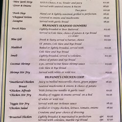 Braunie's Sportsman's Supper Club - Menu Jan 2021
