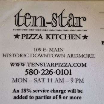 Ten Star - Pizza Near Me - Ardmore, Oklahoma