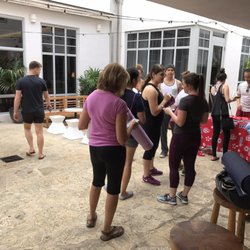 Yelp Falls Into Fitness: Poolside Yoga at The Hall
