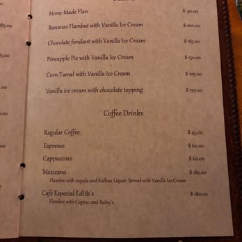Edith's - Menu - Mexican Near Me - Cabo San Lucas, BCS