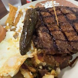 Ribeye and Chilaquiles