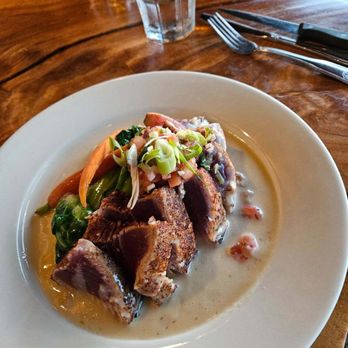 Kula Lodge & Restaurant - Togarashi Crusted Tuna Steak - Breakfast & Brunch Near Me - Kula, Hawaii Kula Lodge & Restaurant - Togarashi Crusted Tuna Steak - Breakfast & Brunch Near Me - Kula, Hawaii