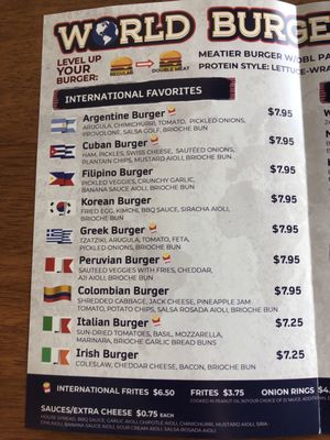 Menu photo 8 World Burgers Whittier, CA Menu photo 8 World Burgers Whittier, CA