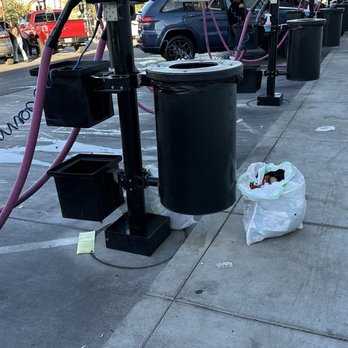 LUV Car Wash - Customer just dump their disgusting trash in the drying area, no clean washcloth in the bin, no pressure coming out of the nozzle. - Car Wash Near Me - Las Vegas, Nevada