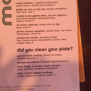 Moxy - Menu continued - American Near Me - Portsmouth, New Hampshire