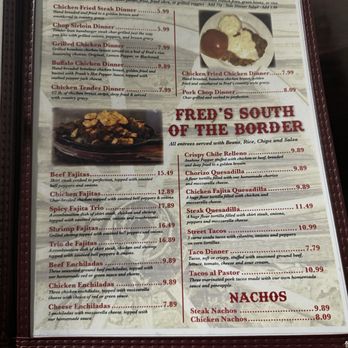 Fred's Famous Fish & Steak House - Menu - Mexican Near Me - Altus, Oklahoma Fred's Famous Fish & Steak House - Menu - Mexican Near Me - Altus, Oklahoma