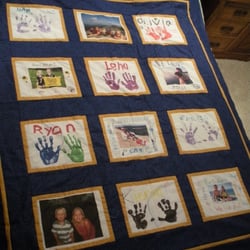 Bluebird Gardens Quilts and Gifts - Custom made photo and original art throw.