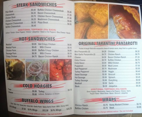 Menu photo 2 Panzarotti Tarantini Pizzeria Camden, NJ Menu photo 2 Panzarotti Tarantini Pizzeria Camden, NJ