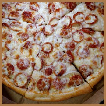 Harper’s Pizza and Ice Cream - Large garlic pizza with pepperoni and onions. - Ice Cream & Frozen Yogurt Near Me - Phoenix, New York Harper’s Pizza and Ice Cream - Large garlic pizza with pepperoni and onions. - Ice Cream & Frozen Yogurt Near Me - Phoenix, New York