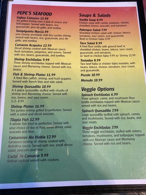 Menu photo 3 Pepe's Bar & Grill Many, LA