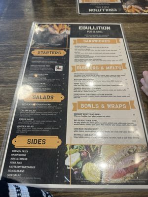 Menu photo 3 Ebullition Brew Works Temecula, CA