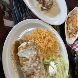 California Burrito with a side Chile Rellano