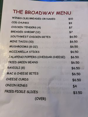 Menu photo 2 Broadway Tavern Centralia, IL Menu photo 2 Broadway Tavern Centralia, IL