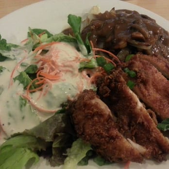 Island Style Cafe - burger steak with mushroom gravy and chicken teriyaki - Hawaiian Near Me - Santee, California