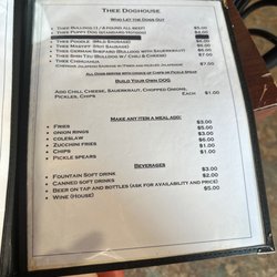 The Dog House - Menu