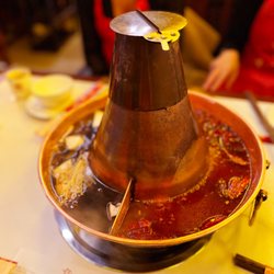 Beijing Hot Pot 京门铜火锅 - Medium Spicy & Mushroom Broth