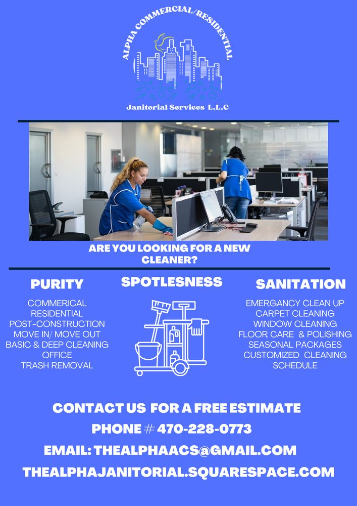 THE ALPHA JANITORIAL SERVICES Request a Quote 1105 Limestone Pkwy