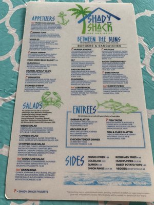 Menu photo 4 Shady Shack Grill & Flip Flops Bar Bracey, VA