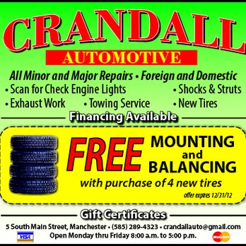 Crandall Automotive - Auto Repair Near Me - Manchester, New York Crandall Automotive - Auto Repair Near Me - Manchester, New York