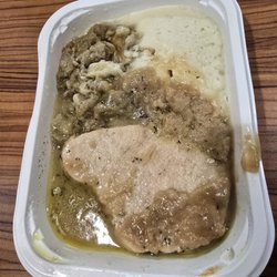 Armed Forces Service Center - Homemade turkey dinner which was donated from a local businesses