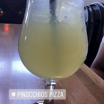 Pinocchio's Pizza - Their wine based margarita which comes with salt on the rim. - Pizza Near Me - Pasadena, California